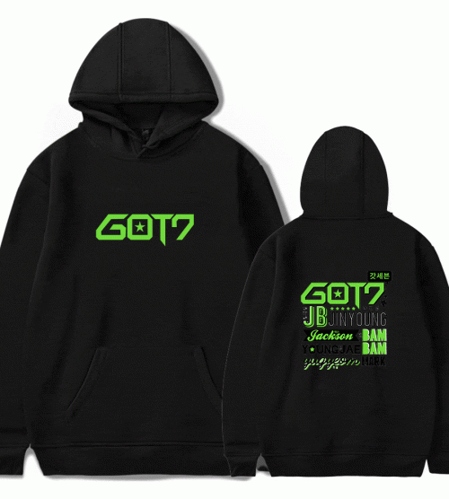 Got7 Hoodie showing some iconic images related to this Kpop group